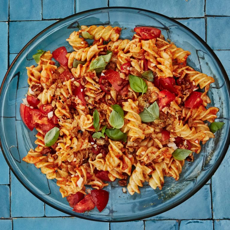 romesco-pasta-salad-with-basil